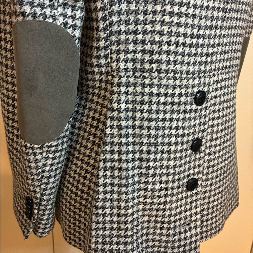 Brooks Brothers/Black Fleece, Grey & White Houndstooth Blazer by Thom Browne
